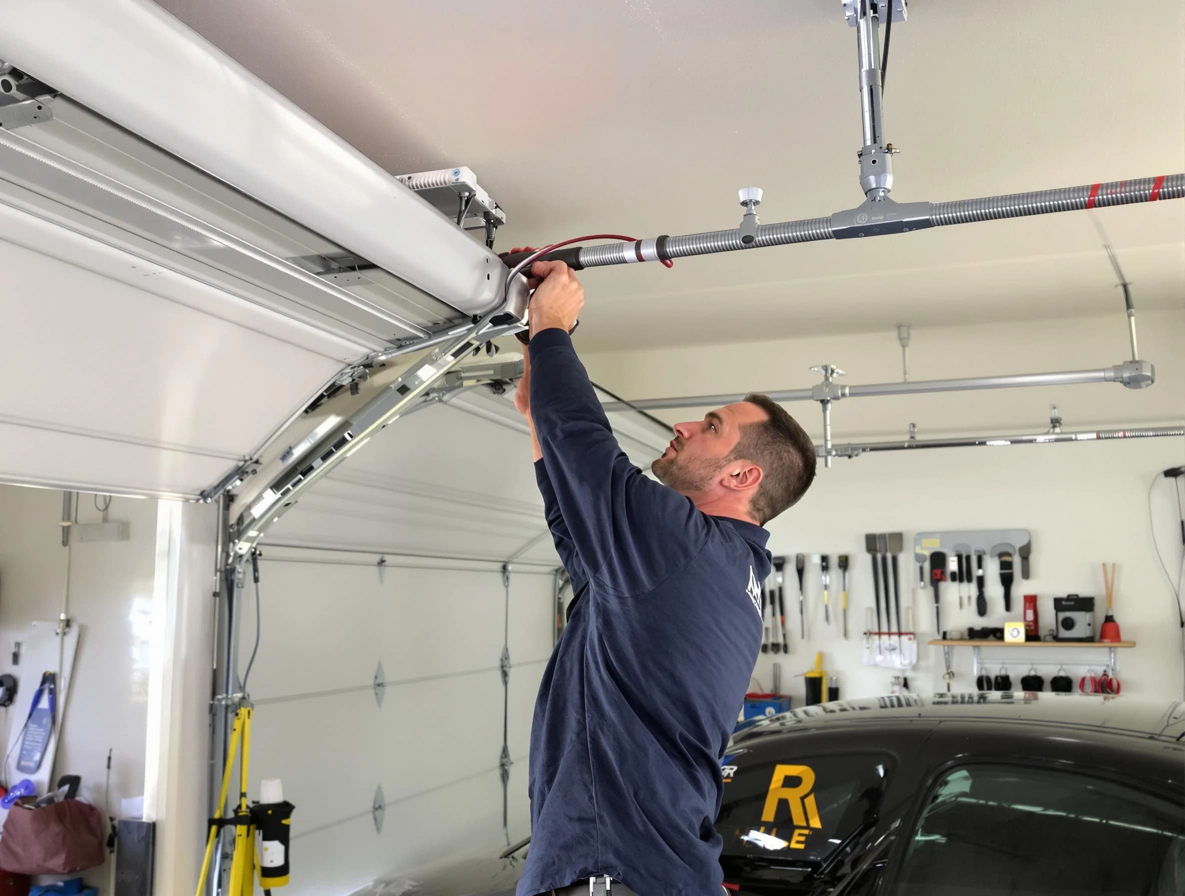 Moon Garage Door Repair technician performing garage door cable repair in Moon