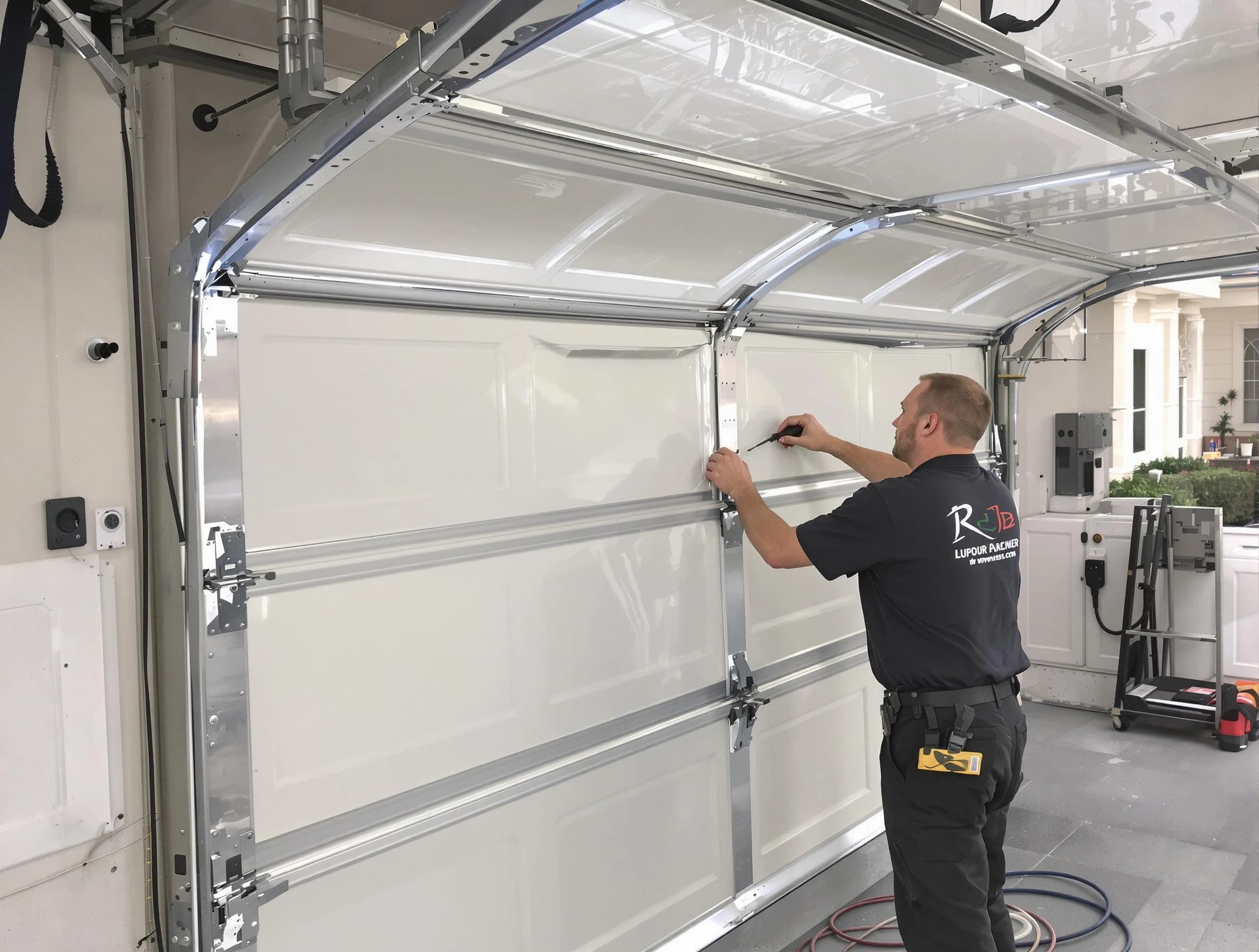 Moon Garage Door Repair professional performing panel repair in Moon