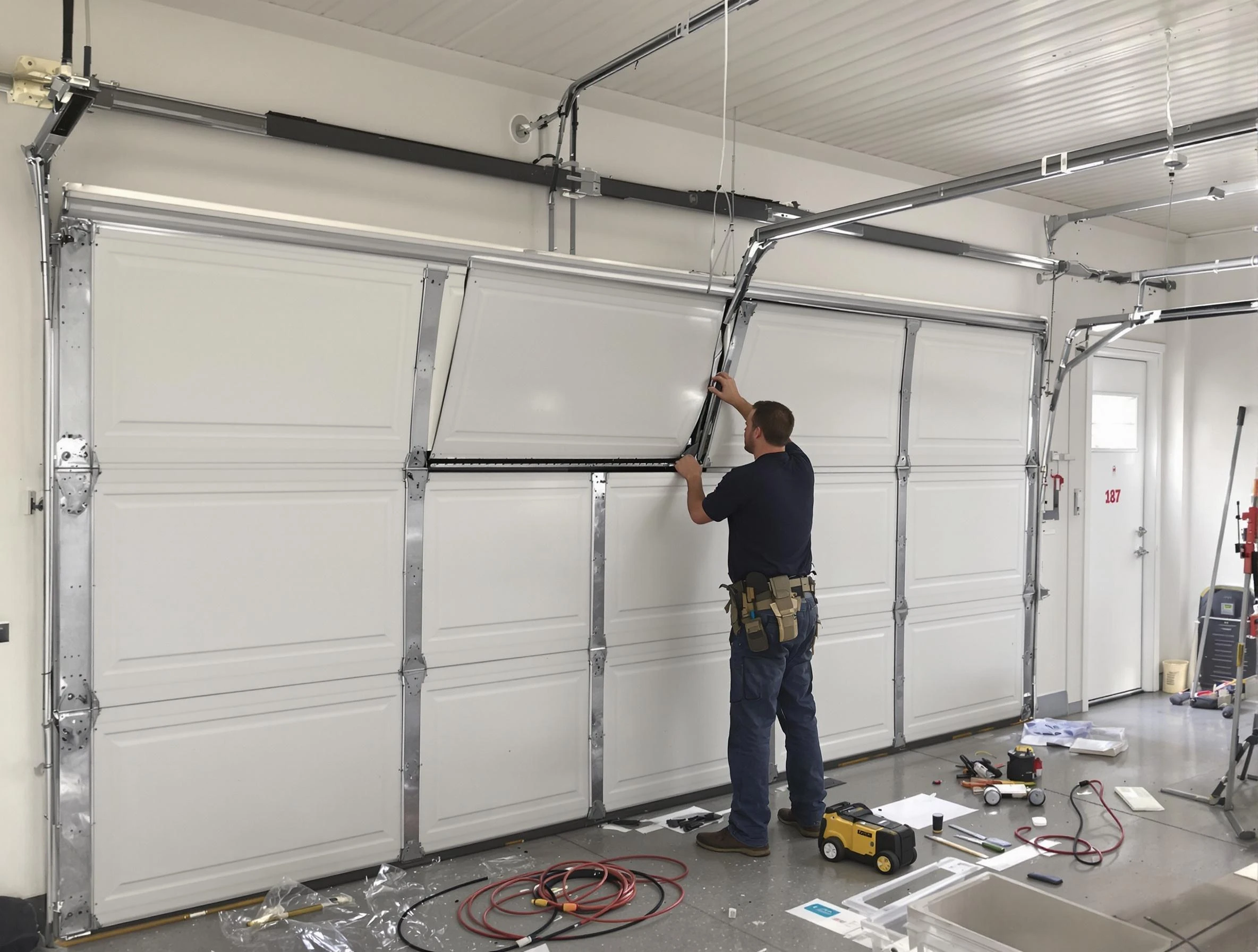 Garage Door Section Replacement in Moon