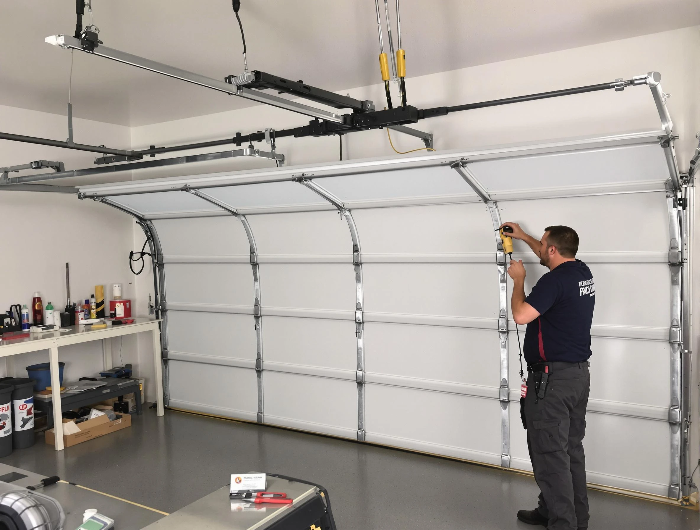 Moon Garage Door Repair certified technician performing overhead door system repair in Moon